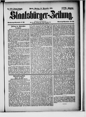 Staatsbürger-Zeitung vom 28.11.1892