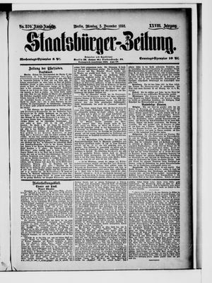 Staatsbürger-Zeitung vom 05.12.1892