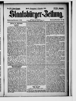 Staatsbürger-Zeitung vom 08.12.1892