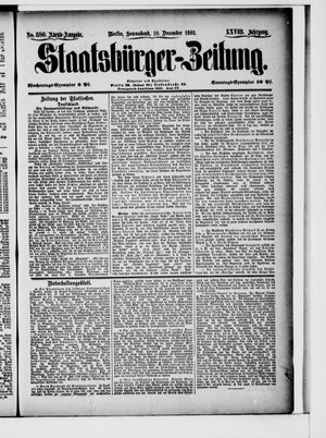 Staatsbürger-Zeitung on Dec 10, 1892