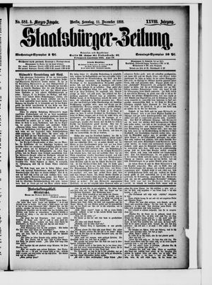 Staatsbürger-Zeitung vom 11.12.1892