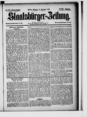 Staatsbürger-Zeitung on Dec 12, 1892