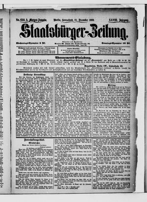 Staatsbürger-Zeitung vom 31.12.1892