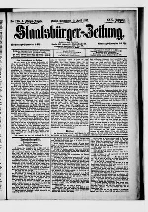 Staatsbürger-Zeitung on Apr 15, 1893
