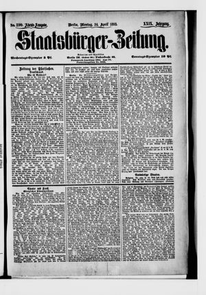 Staatsbürger-Zeitung on Apr 24, 1893