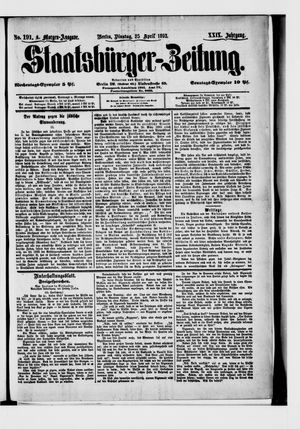 Staatsbürger-Zeitung on Apr 25, 1893