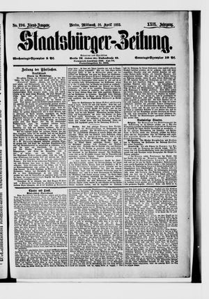 Staatsbürger-Zeitung on Apr 26, 1893