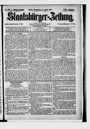 Staatsbürger-Zeitung on Apr 27, 1893