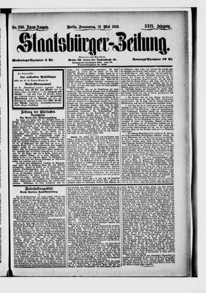 Staatsbürger-Zeitung on May 18, 1893