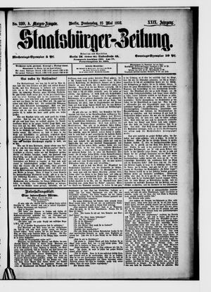 Staatsbürger-Zeitung on May 25, 1893