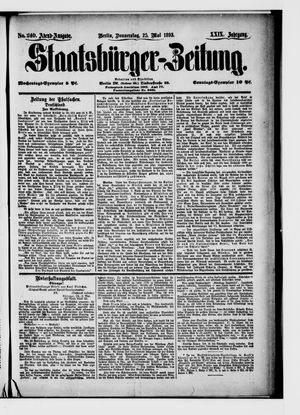 Staatsbürger-Zeitung on May 25, 1893