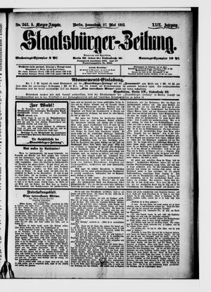 Staatsbürger-Zeitung vom 27.05.1893