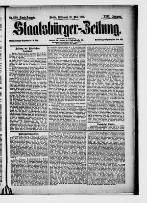 Staatsbürger-Zeitung vom 31.05.1893