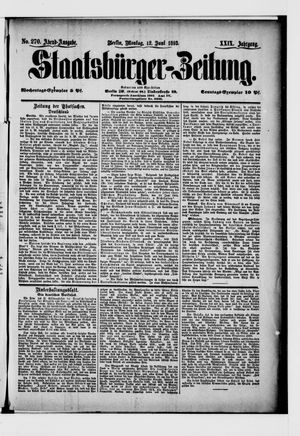 Staatsbürger-Zeitung on Jun 12, 1893