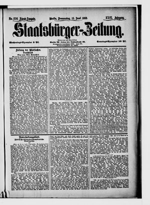 Staatsbürger-Zeitung on Jun 15, 1893