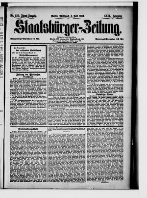 Staatsbürger-Zeitung on Jul 5, 1893