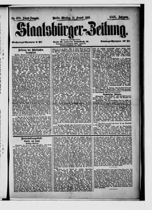 Staatsbürger-Zeitung on Aug 14, 1893