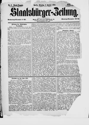 Staatsbürger-Zeitung vom 02.01.1894