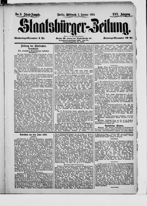 Staatsbürger-Zeitung on Jan 3, 1894
