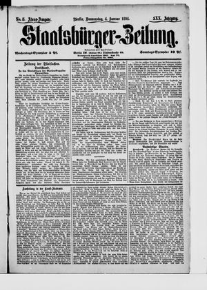 Staatsbürger-Zeitung vom 04.01.1894