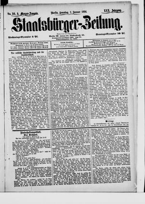 Staatsbürger-Zeitung vom 07.01.1894