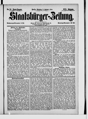 Staatsbürger-Zeitung vom 09.01.1894