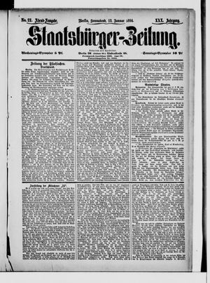 Staatsbürger-Zeitung on Jan 13, 1894