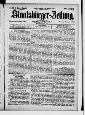 Staatsbürger-Zeitung vom 14.01.1894