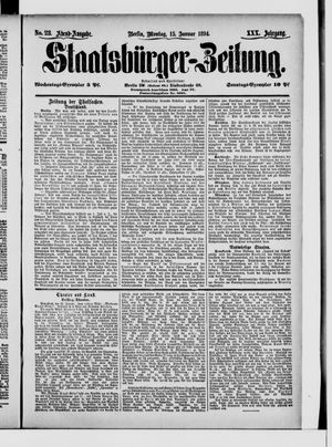 Staatsbürger-Zeitung vom 15.01.1894