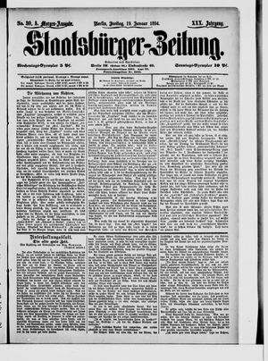 Staatsbürger-Zeitung vom 19.01.1894