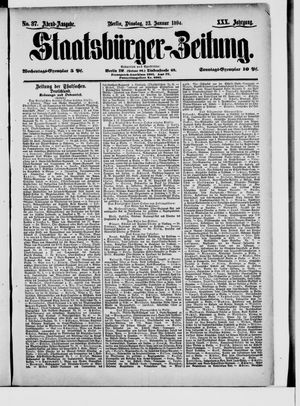 Staatsbürger-Zeitung vom 23.01.1894
