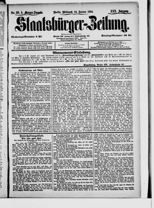 Staatsbürger-Zeitung vom 24.01.1894