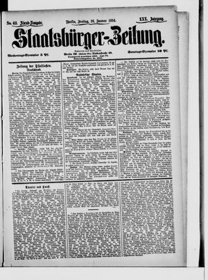 Staatsbürger-Zeitung vom 26.01.1894