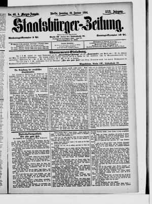 Staatsbürger-Zeitung vom 28.01.1894
