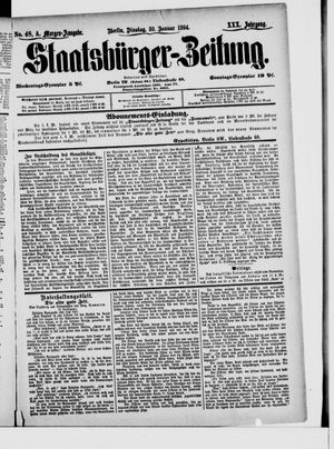 Staatsbürger-Zeitung on Jan 30, 1894