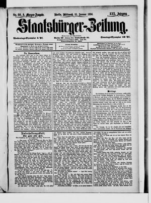 Staatsbürger-Zeitung on Jan 31, 1894