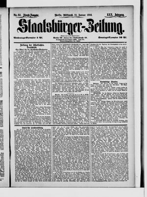 Staatsbürger-Zeitung on Jan 31, 1894