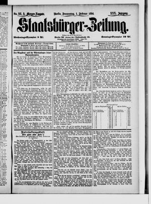 Staatsbürger-Zeitung vom 01.02.1894