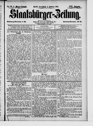 Staatsbürger-Zeitung on Feb 3, 1894