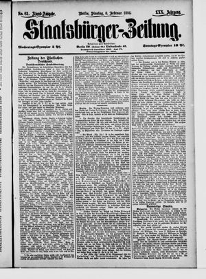Staatsbürger-Zeitung vom 06.02.1894