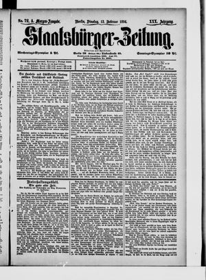 Staatsbürger-Zeitung vom 13.02.1894