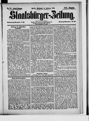 Staatsbürger-Zeitung vom 14.02.1894