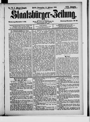 Staatsbürger-Zeitung on Feb 15, 1894