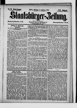 Staatsbürger-Zeitung on Feb 19, 1894