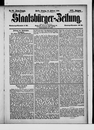 Staatsbürger-Zeitung on Feb 20, 1894