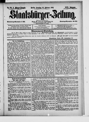 Staatsbürger-Zeitung on Feb 25, 1894