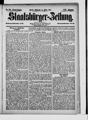 Staatsbürger-Zeitung vom 14.03.1894
