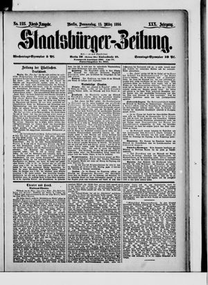 Staatsbürger-Zeitung on Mar 15, 1894