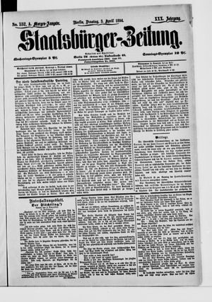 Staatsbürger-Zeitung on Apr 3, 1894