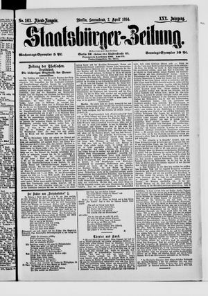 Staatsbürger-Zeitung on Apr 7, 1894